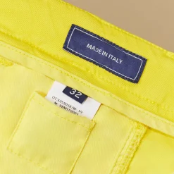 Sale Vilebrequin Men Tencel Bermuda Shorts Solid Sun/Yellow