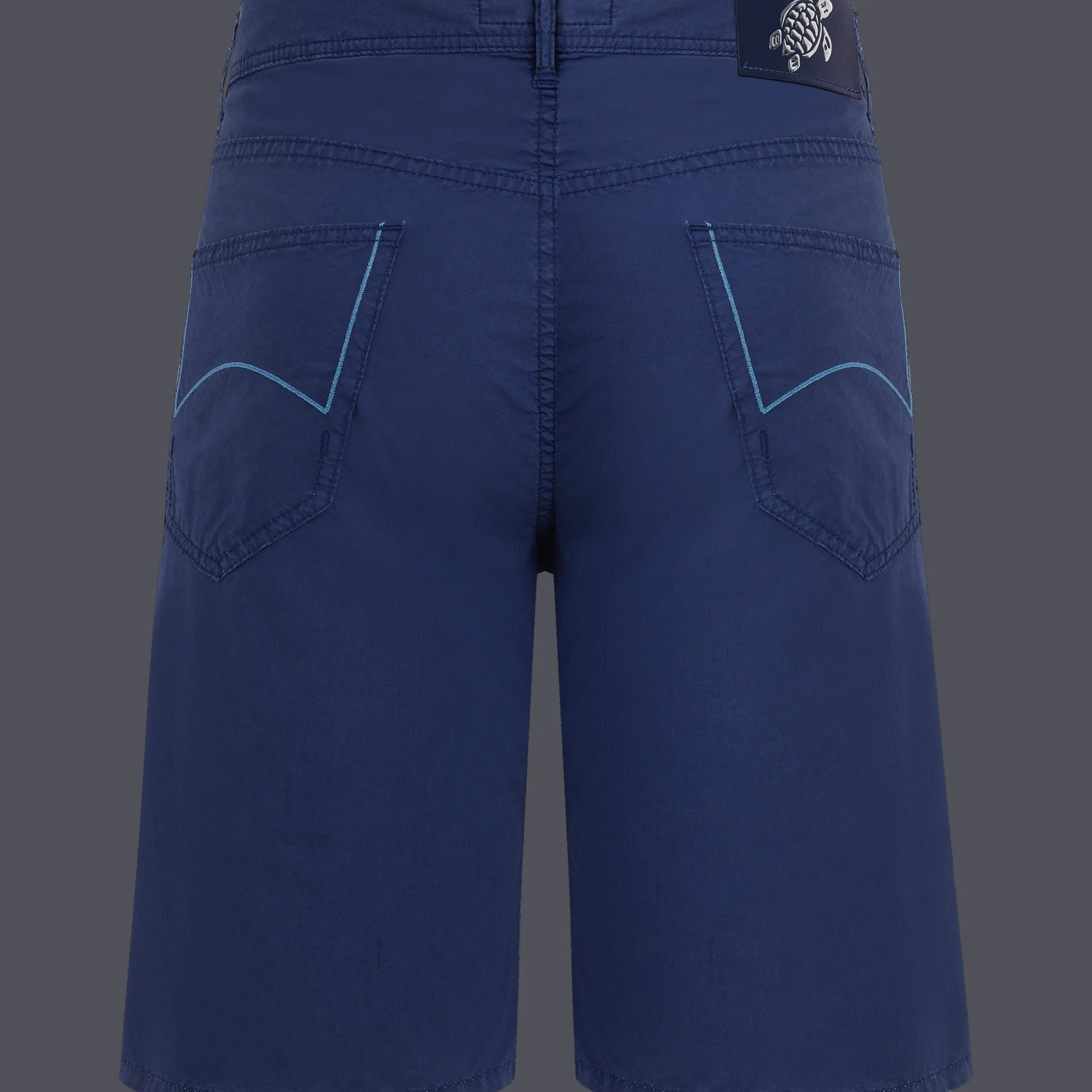 Outlet Vilebrequin Men Tencel Bermuda Trunks Solid Ultramarine/Blue