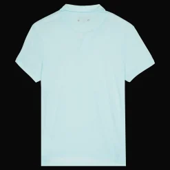 Cheap Vilebrequin Men Tencel Polo Shirt Solid Thalassa/Blue