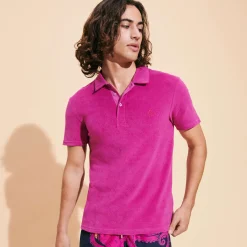 Flash Sale Vilebrequin Men Terry Polo Solid Crimson Purple/Red