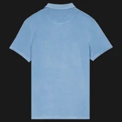 Online Vilebrequin Men Terry Polo Solid Divine/Blue