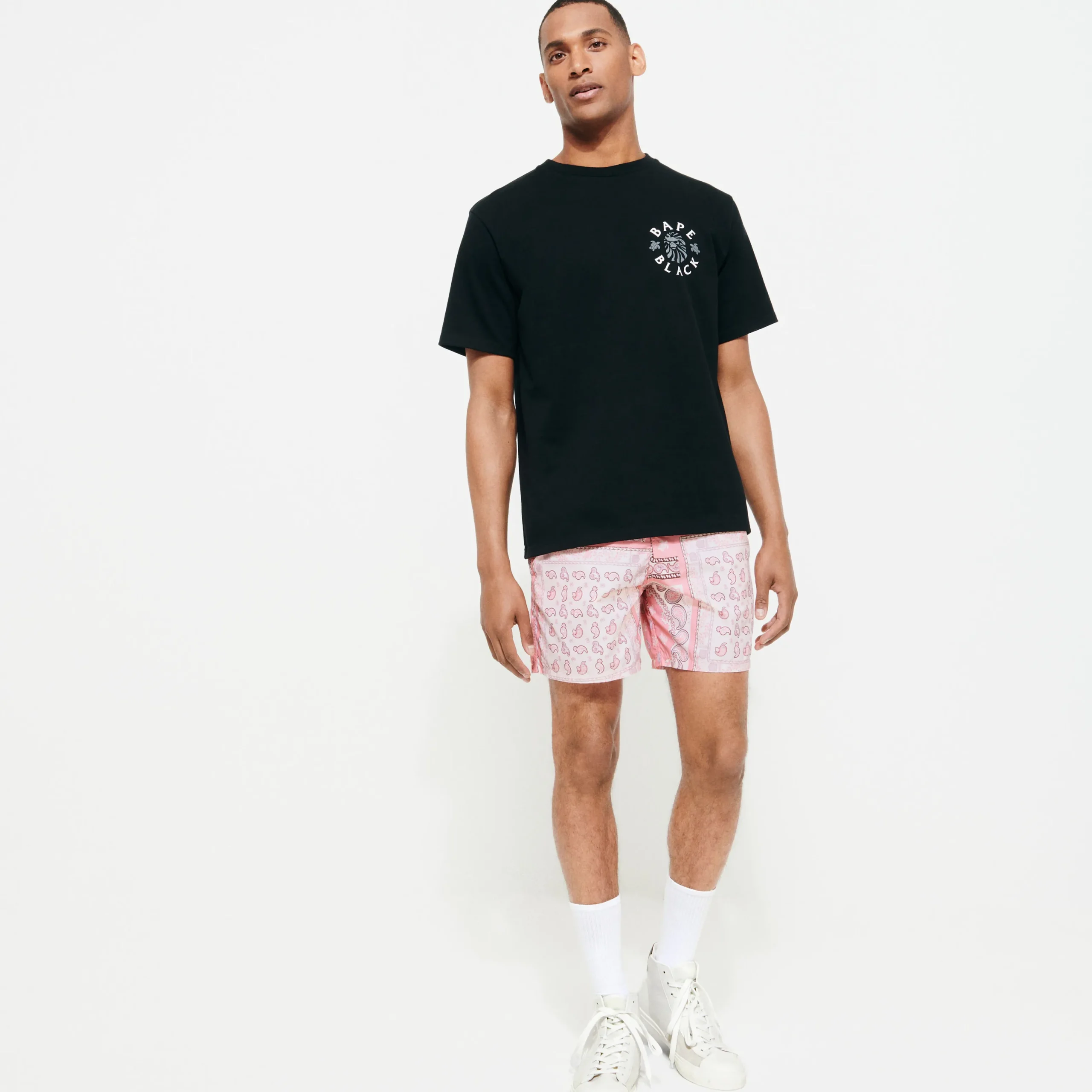 Best Sale Vilebrequin Men T-Shirt Logo Printed - X Bape® Black Black/Black