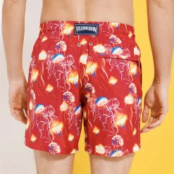 Online Vilebrequin Men Ultra-Light And Packable Swim Trunks Neo Medusa Burgundy/Red