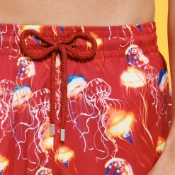 Online Vilebrequin Men Ultra-Light And Packable Swim Trunks Neo Medusa Burgundy/Red
