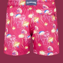 Online Vilebrequin Men Ultra-Light And Packable Swim Trunks Neo Medusa Burgundy/Red