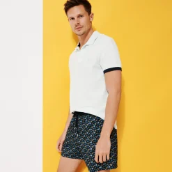 Sale Vilebrequin Men Ultra-Light And Packable Swim Trunks Micro Tortues Rainbow Navy/Blue