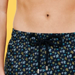 Sale Vilebrequin Men Ultra-Light And Packable Swim Trunks Micro Tortues Rainbow Navy/Blue