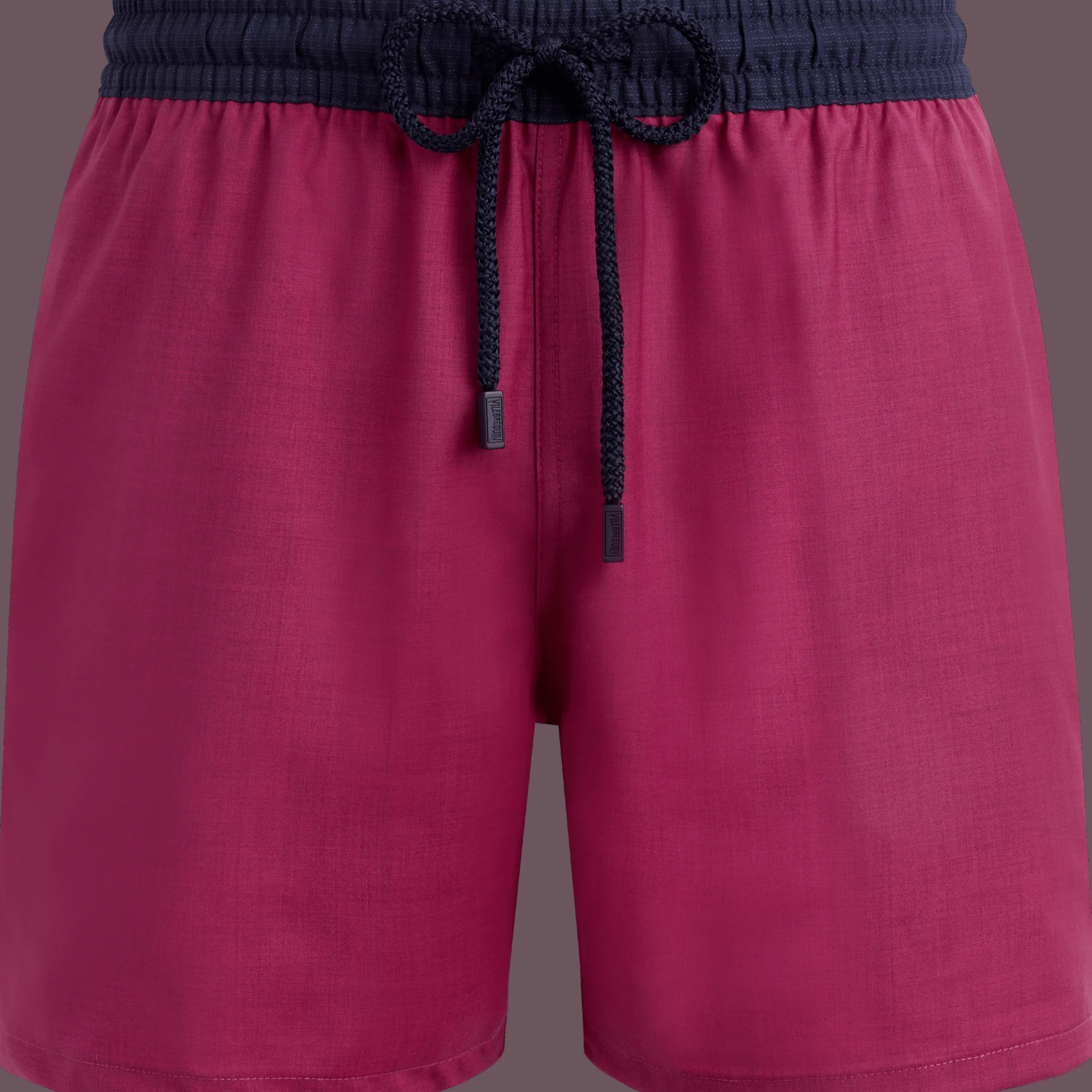 Cheap Vilebrequin Men Wool Swim Shorts Super 120' Crimson Purple/Red