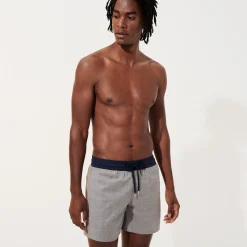 New Vilebrequin Men Woolen Swim Trunks Super 120'S- X The Woolmark Company Heather Grey/Grey