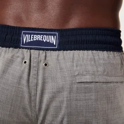 New Vilebrequin Men Woolen Swim Trunks Super 120'S- X The Woolmark Company Heather Grey/Grey