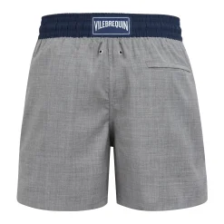 New Vilebrequin Men Woolen Swim Trunks Super 120'S- X The Woolmark Company Heather Grey/Grey