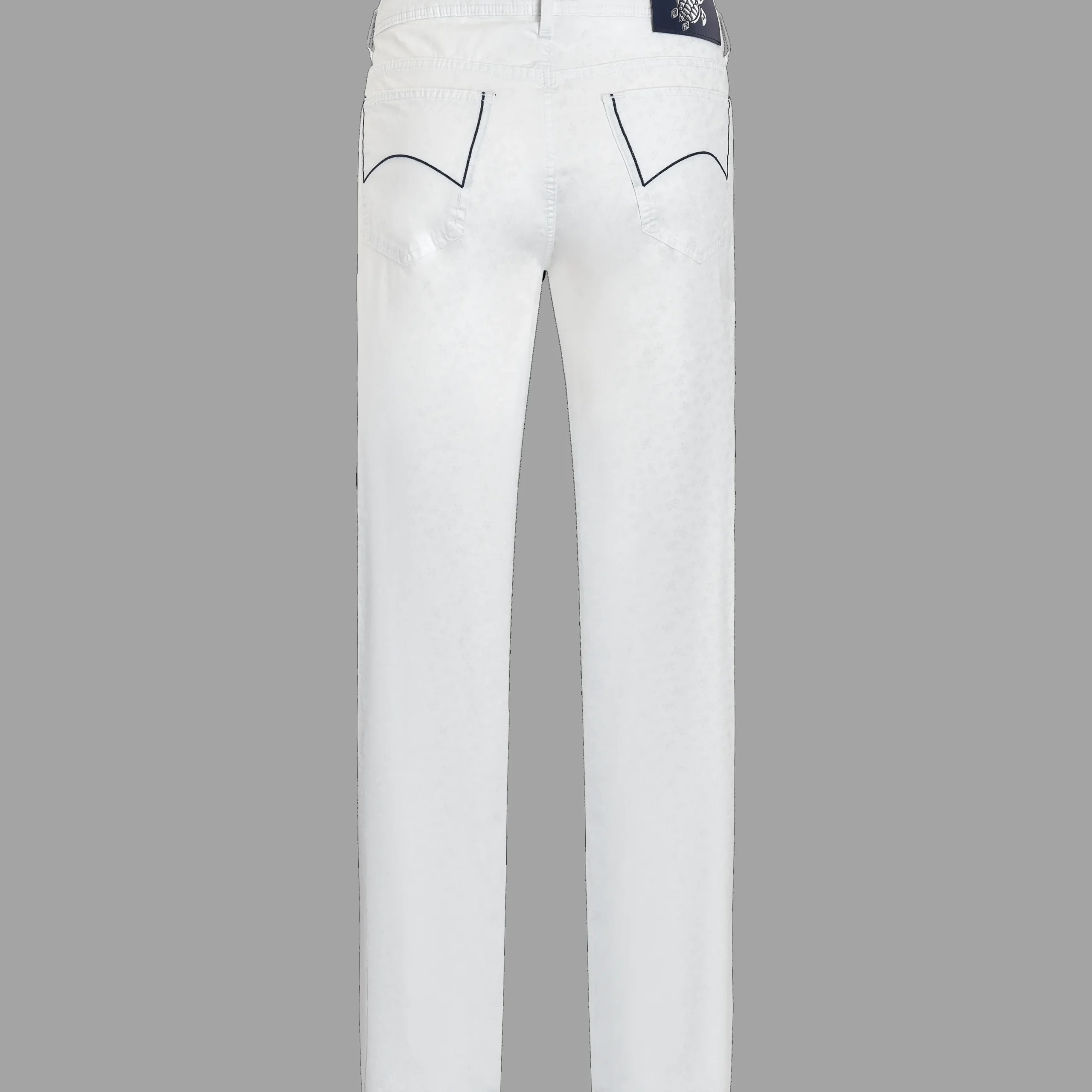 Best Vilebrequin Micro Ronde Des Tortues Light Gabardin 5 Pockets Pants White/White