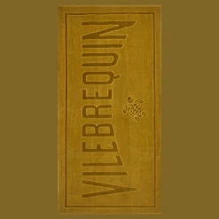 Cheap Vilebrequin Solid Organic Cotton Beach Towel Bark/Beige