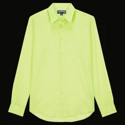 Flash Sale Vilebrequin Unisex Cotton Voile Light Shirt Solid Coriander/Green