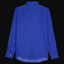 Best Vilebrequin Unisex Cotton Voile Light Shirt Solid Purple Blue/Blue