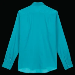 Flash Sale Vilebrequin Unisex Cotton Voile Lightweight Shirt Solid Emerald/Green