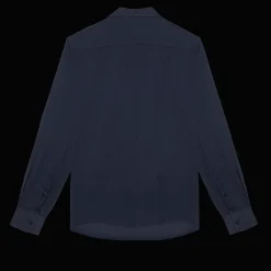 Best Sale Vilebrequin Unisex Cotton Voile Lightweight Shirt Solid Navy/Blue