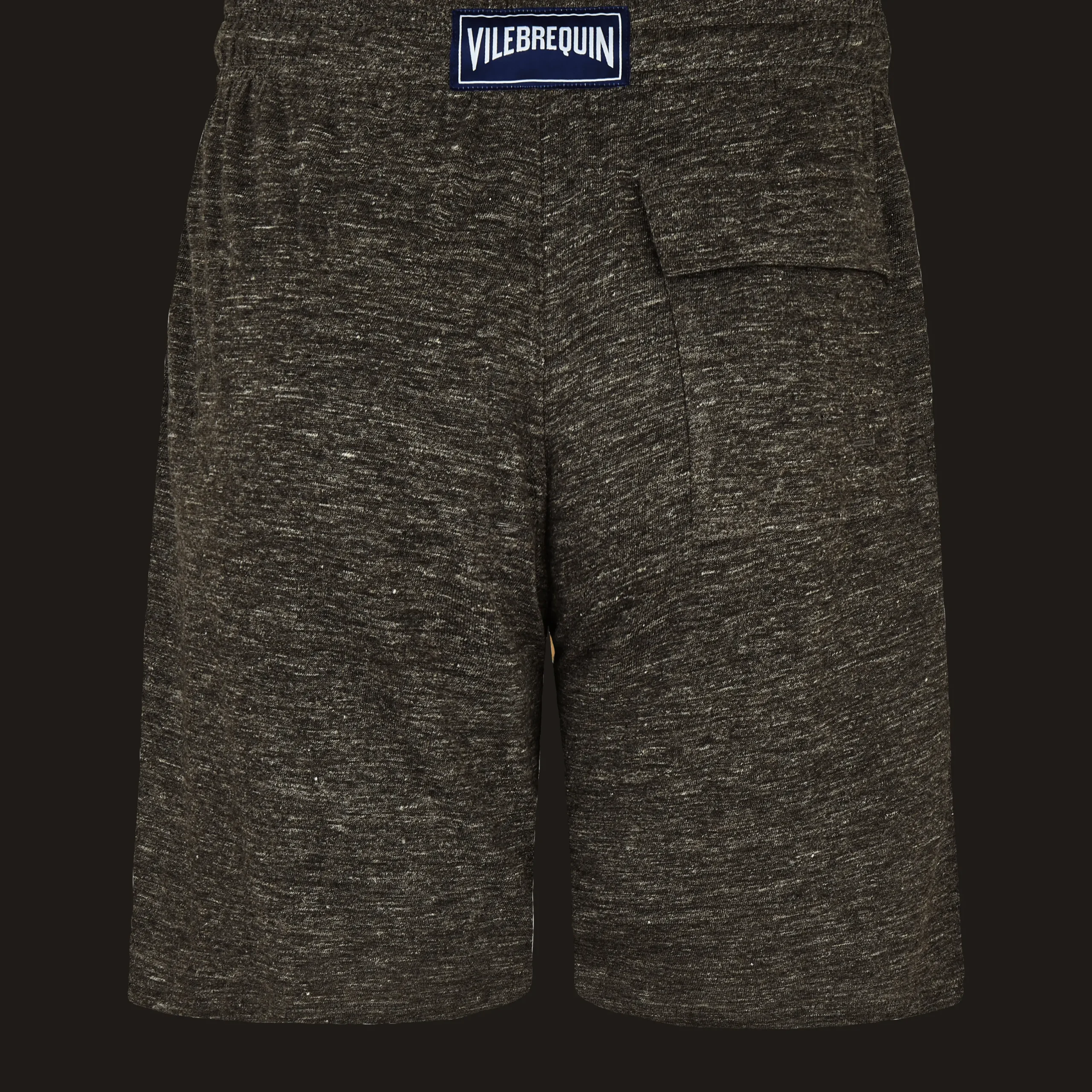 Flash Sale Vilebrequin Unisex Linen Bermuda Shorts Solid Heather Anthracite/White