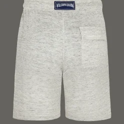 Flash Sale Vilebrequin Unisex Linen Bermuda Shorts Solid Lihght Gray Heather/Grey