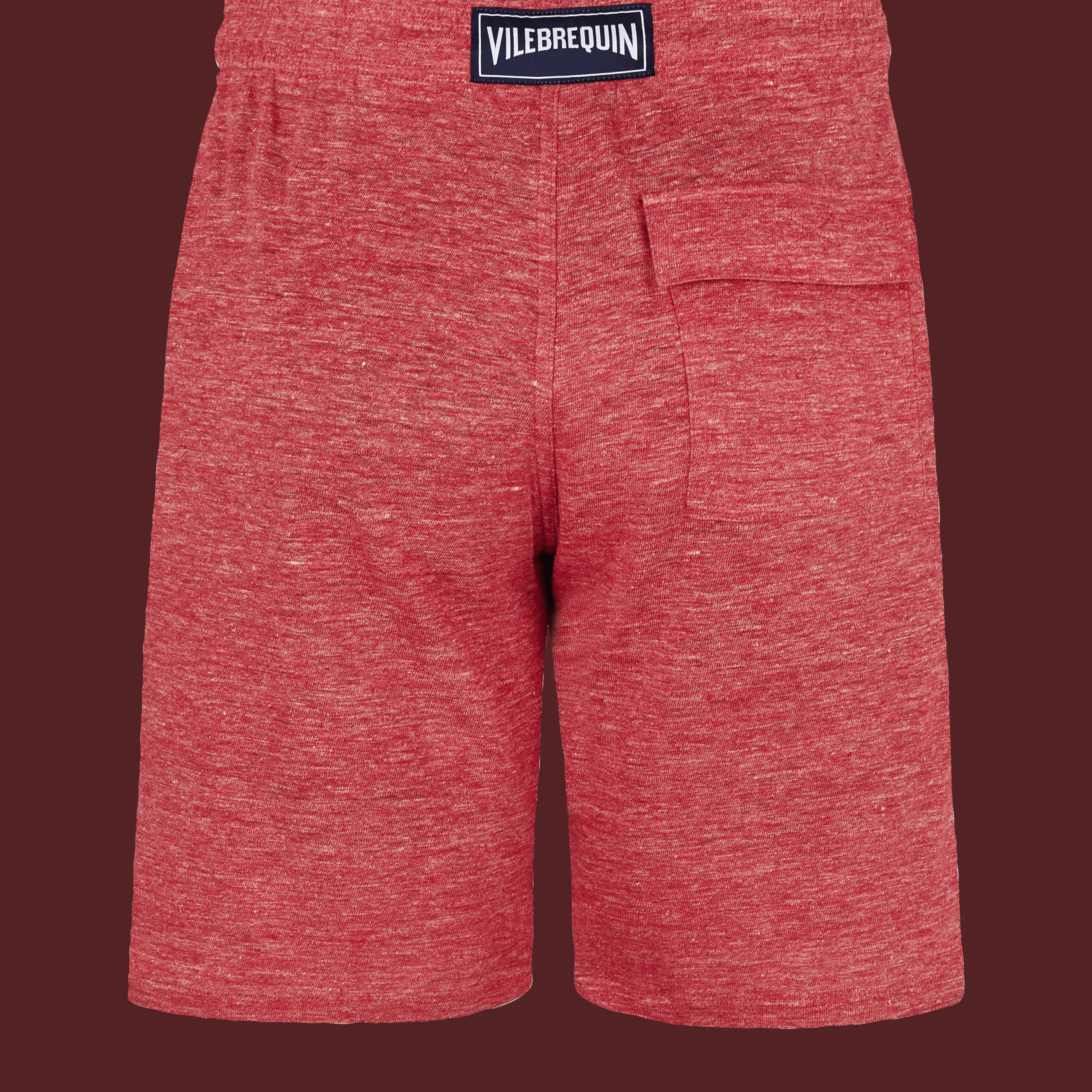 Cheap Vilebrequin Unisex Linen Bermuda Shorts Solid China Red/Red