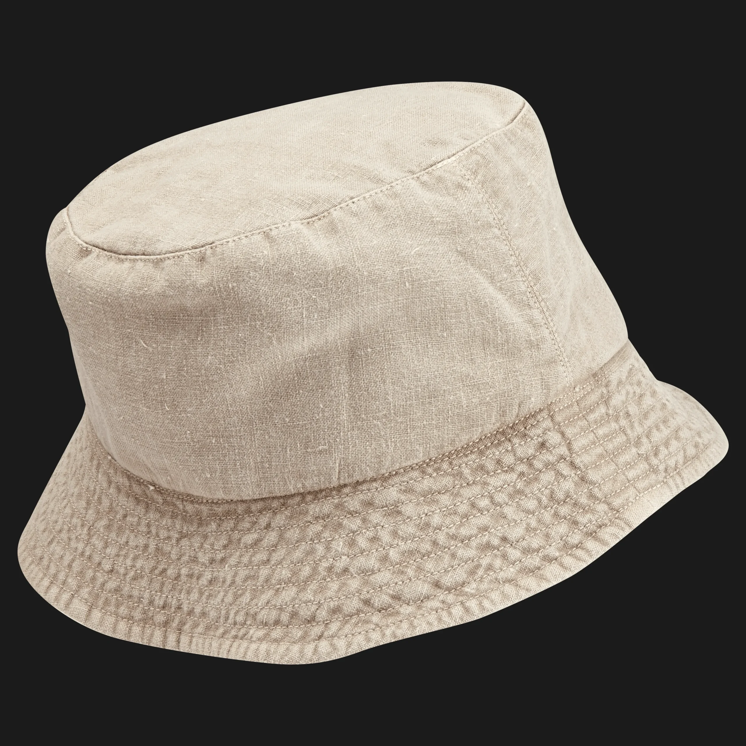 Shop Vilebrequin Unisex Linen Bucket Hat Solid Eucalyptus/Green