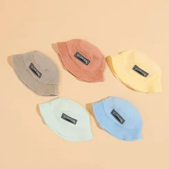 Sale Vilebrequin Unisex Linen Bucket Hat Solid Source/Blue