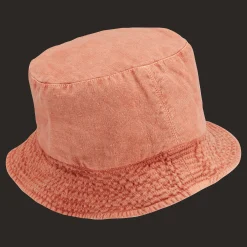 Shop Vilebrequin Unisex Linen Bucket Hat Solid Pottery/Orange