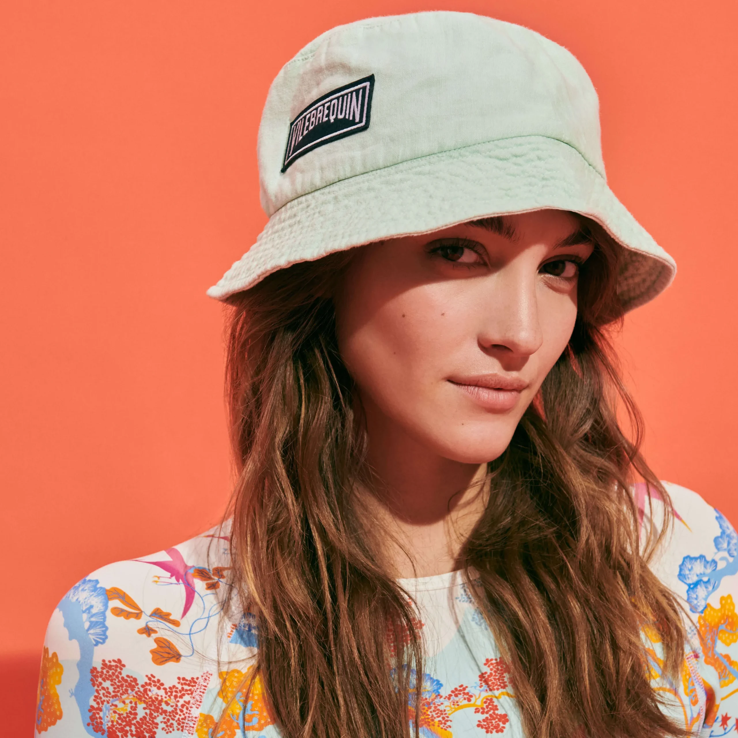 Cheap Vilebrequin Unisex Linen Bucket Hat Solid Water Green/Green