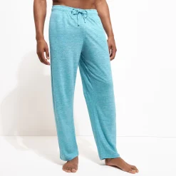 New Vilebrequin Unisex Linen Pants Solid Heather Azure/Blue