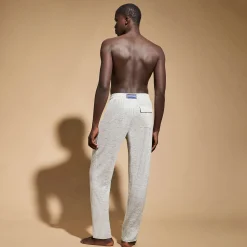 New Vilebrequin Unisex Linen Pants Solid Lihght Gray Heather/Grey