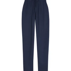 Sale Vilebrequin Unisex Linen Pants Solid Navy/Blue