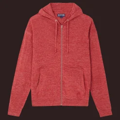 Fashion Vilebrequin Unisex Linen Sweatshirt Solid China Red/Red