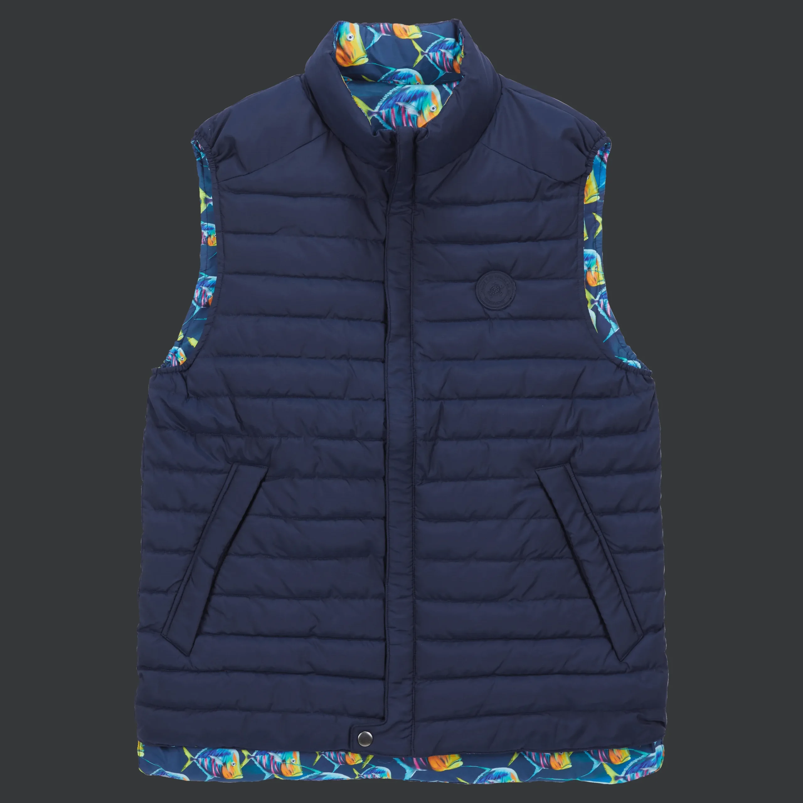 Online Vilebrequin Unisex Reversible Jacket Piranhas Navy/Blue