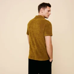 Flash Sale Vilebrequin Unisex Terry Bowling Shirt Solid Bark/Beige
