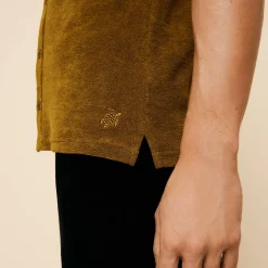 Flash Sale Vilebrequin Unisex Terry Bowling Shirt Solid Bark/Beige