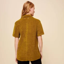 Flash Sale Vilebrequin Unisex Terry Bowling Shirt Solid Bark/Beige