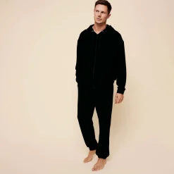Shop Vilebrequin Unisex Terry Pants Solid Black/Black