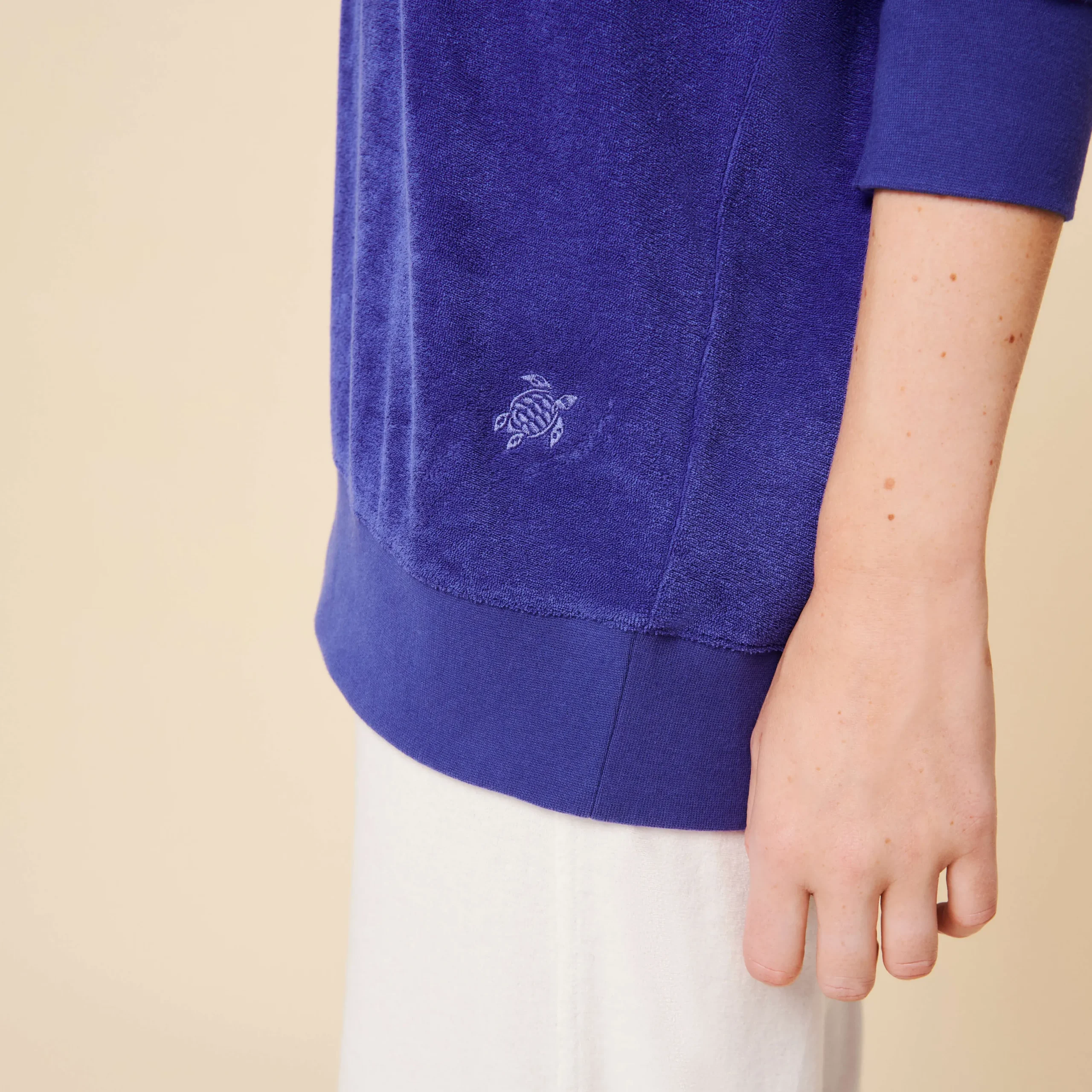 Outlet Vilebrequin Unisex Terry Sweatshirt Solid Purple Blue/Blue