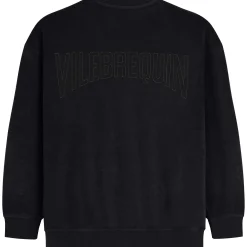Best Vilebrequin Unisex Terry Sweatshirt Solid Black/Black