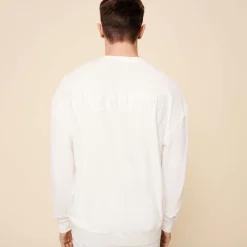 Shop Vilebrequin Unisex Terry Sweatshirt Solid Chalk/Beige