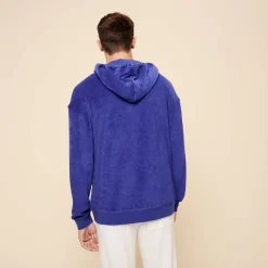 Store Vilebrequin Unisex Terry Sweatshirt Solid Purple Blue/Blue