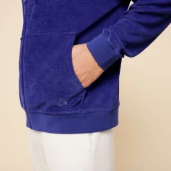 Store Vilebrequin Unisex Terry Sweatshirt Solid Purple Blue/Blue