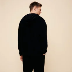 Cheap Vilebrequin Unisex Terry Sweatshirt Solid Black/Black