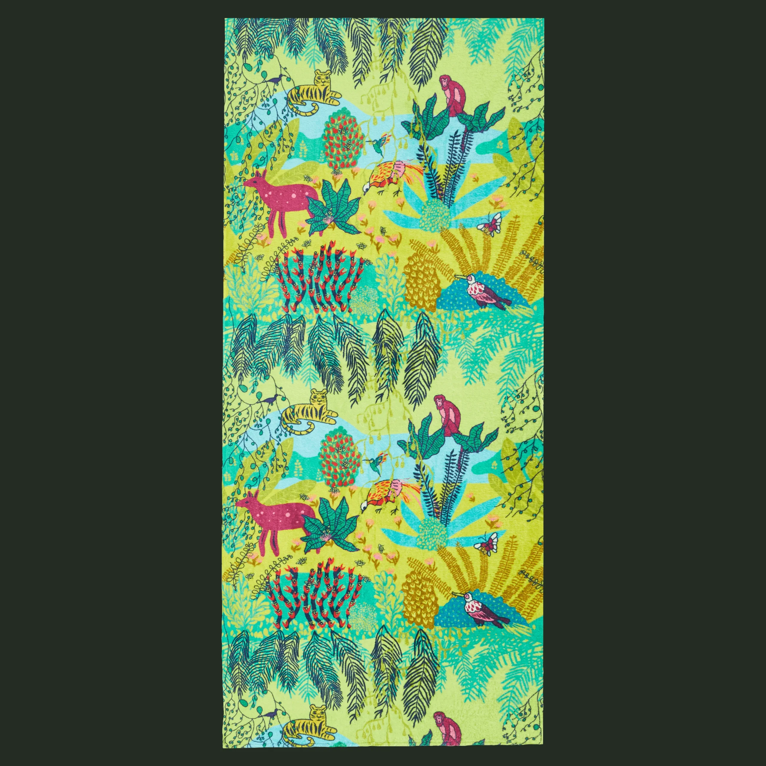 Online Vilebrequin Unisex Towels Jungle Rousseau Ginger/Green