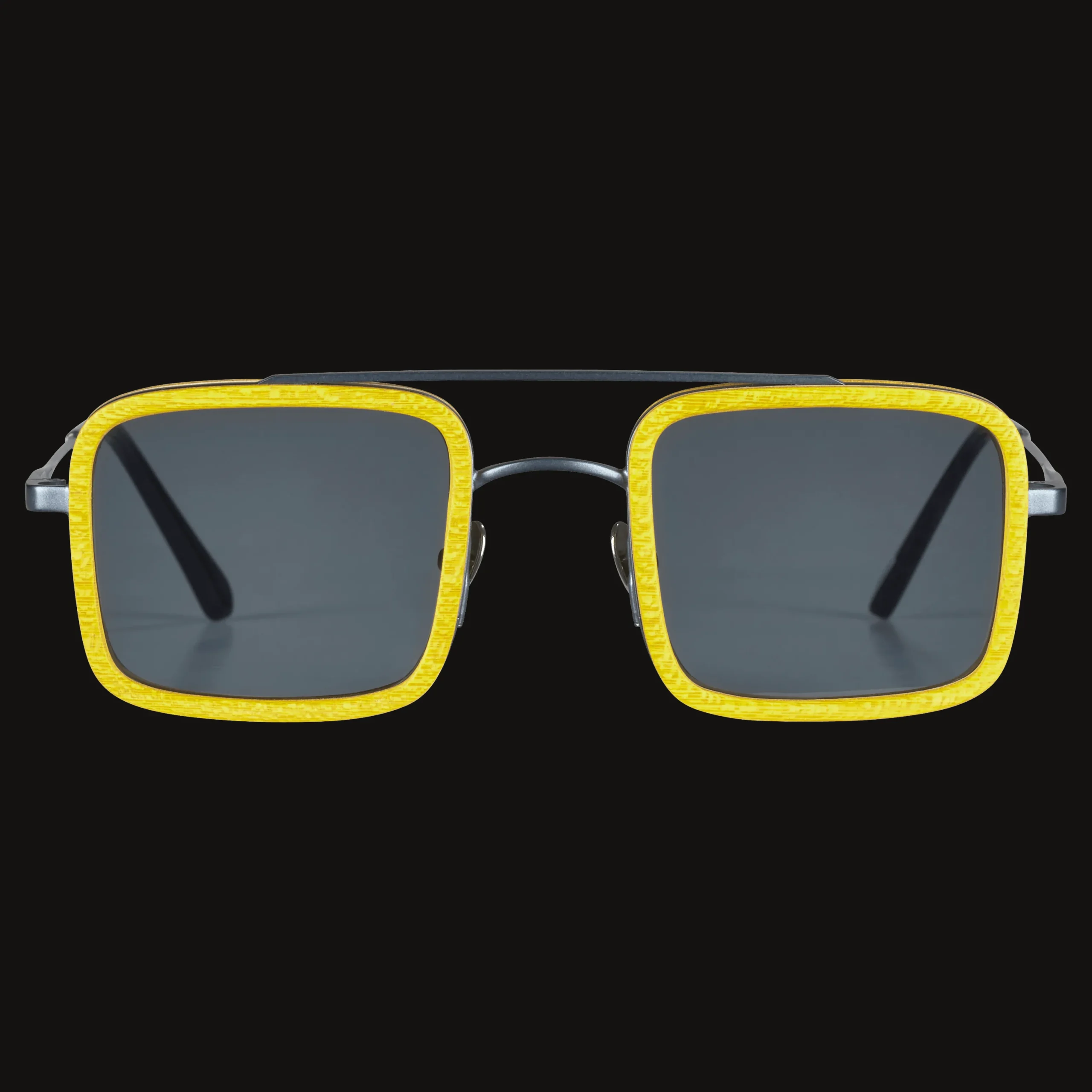Shop Vilebrequin White Tulipwood Women And Men Sunglasses - Vbq X Shelter Sunflower/Yellow