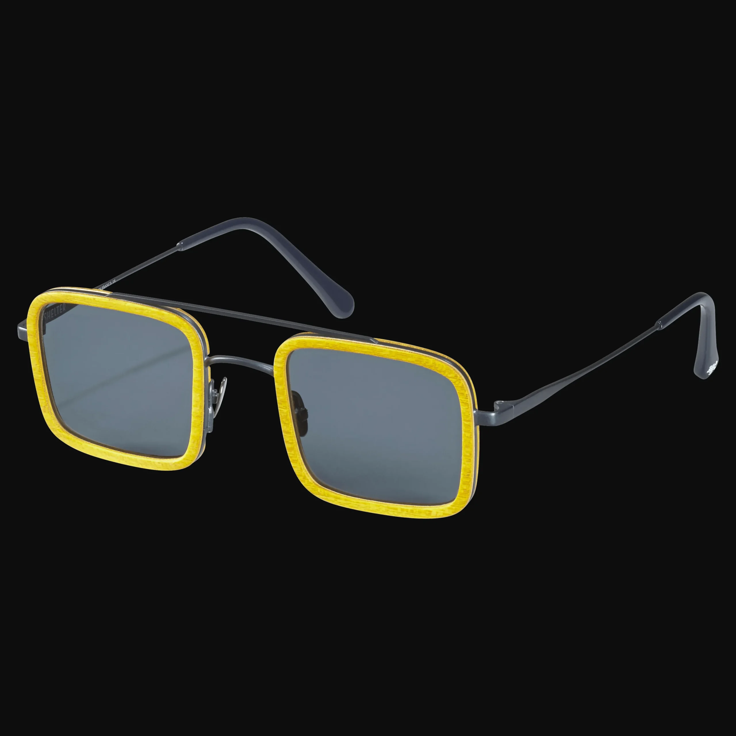 Shop Vilebrequin White Tulipwood Women And Men Sunglasses - Vbq X Shelter Sunflower/Yellow