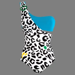 Online Vilebrequin Women Asymmetrical One Piece Swimsuit Leopard Bandeau - X Jcc+ - Limited Edition White/White