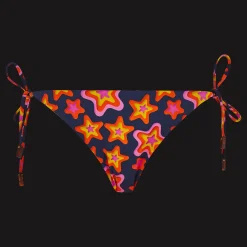Hot Vilebrequin Women Bikini Bottom Mini Brief To Be Tied Stars Gift Navy/Blue