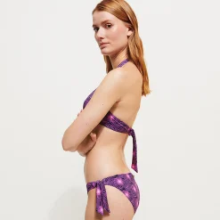 New Vilebrequin Women Bikini Bottom Mini Brief To Be Tied Hypno Shell Navy/Blue