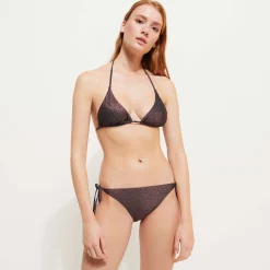 Hot Vilebrequin Women Bikini Bottom To Be Tied Changeant Shiny Burgundy/Red